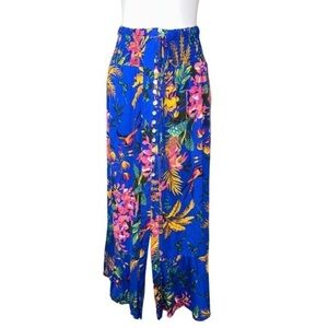 Women’s Long Maxi Button Up Skirt Tropical Summer Cynthia Rowley Large